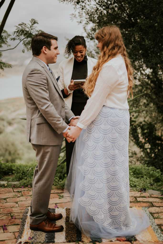 A couple eloping in Southern Spain. An elopement ceremony in Los Castillejos.