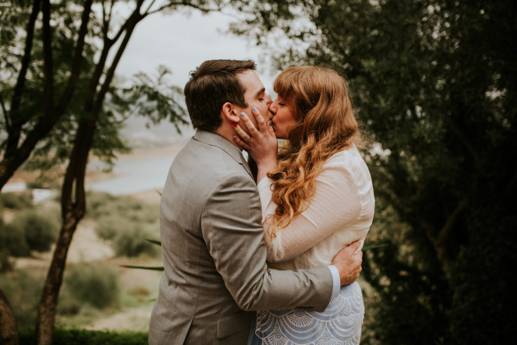 A couple eloping in Southern Spain. An elopement ceremony in Los Castillejos.